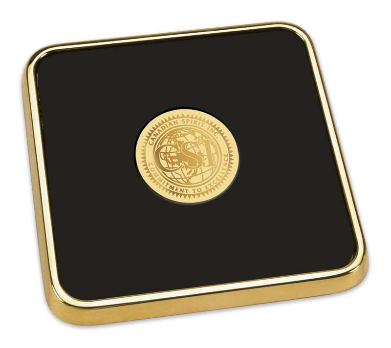 Gold Tone Coaster (Sq)