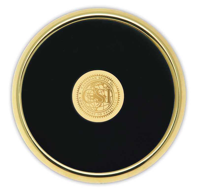 Gold-Tone Round Coaster