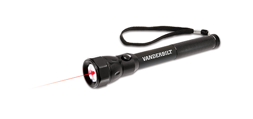 LED Flashlight & Laser Pointer - Black