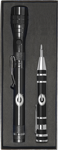 Flashlight & Multitool Gift Set - Black