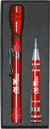 Flashlight & Multitool Gift Set - Red