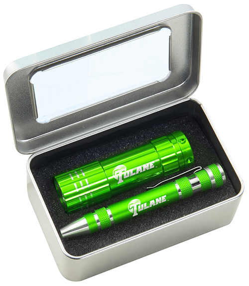 Flashlight & Screwdriver Set - Green
