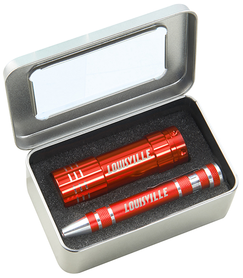 Flashlight & Screwdriver Set - Red